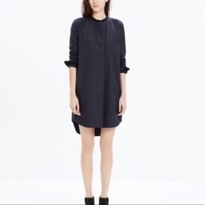 Madewell gray wool tunic shirt dress nwot sz large